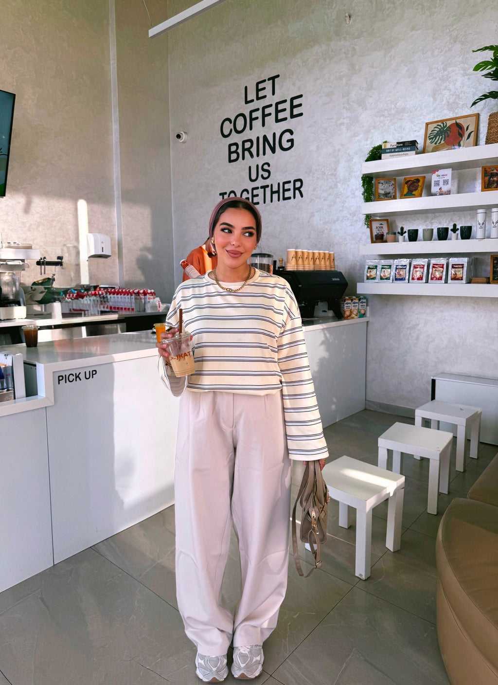 Yellow striped oversize Tshirt
