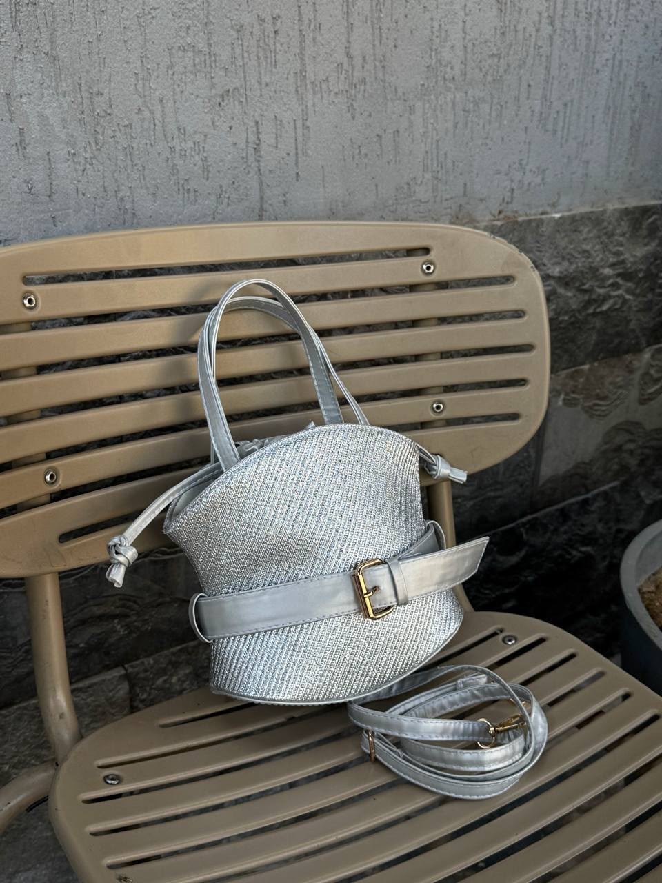 Ivory Buckle Crossbody Bag