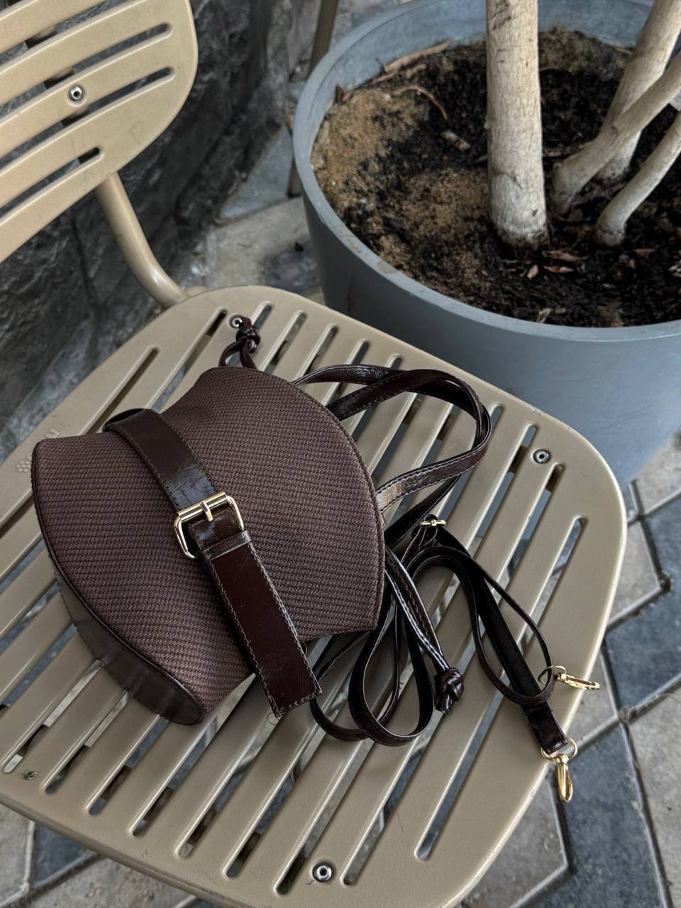 Ivory Buckle Crossbody Bag