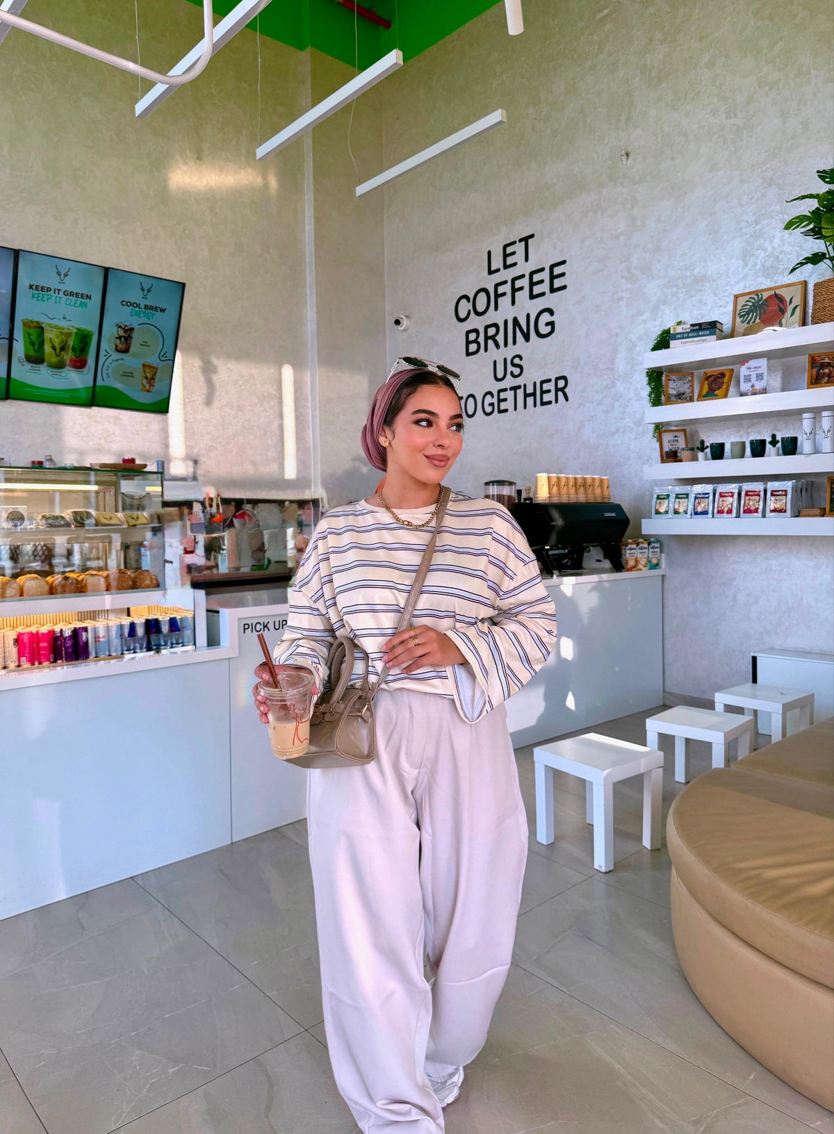 Yellow striped oversize Tshirt