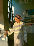 Yellow striped oversize Tshirt