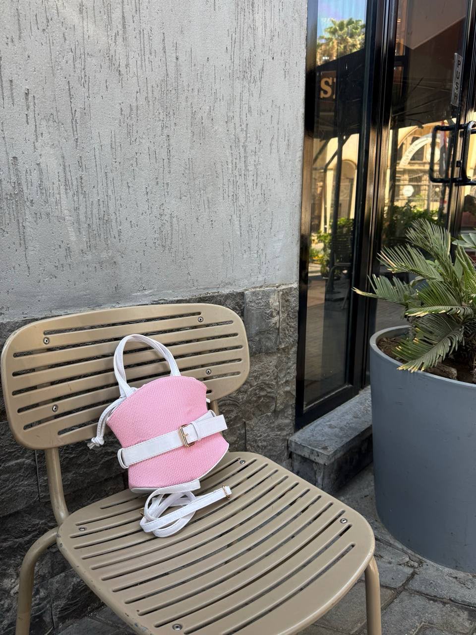 Ivory Buckle Crossbody Bag