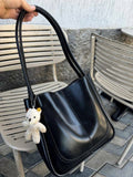 Glossy Shoulder Tote Bag