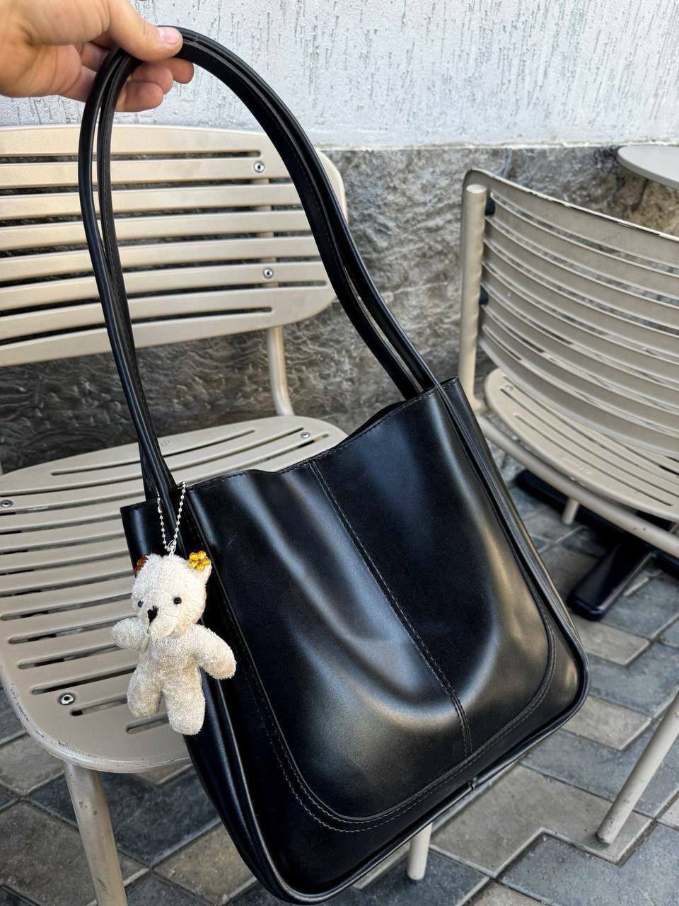 Glossy Shoulder Tote Bag