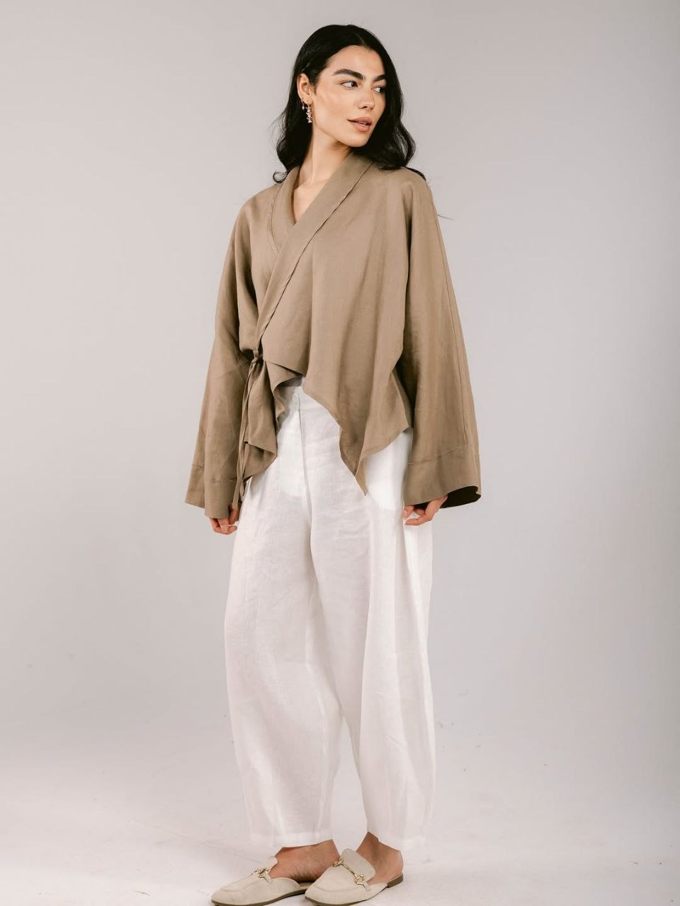 Cross linen Blouse