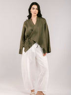 Cross linen Blouse