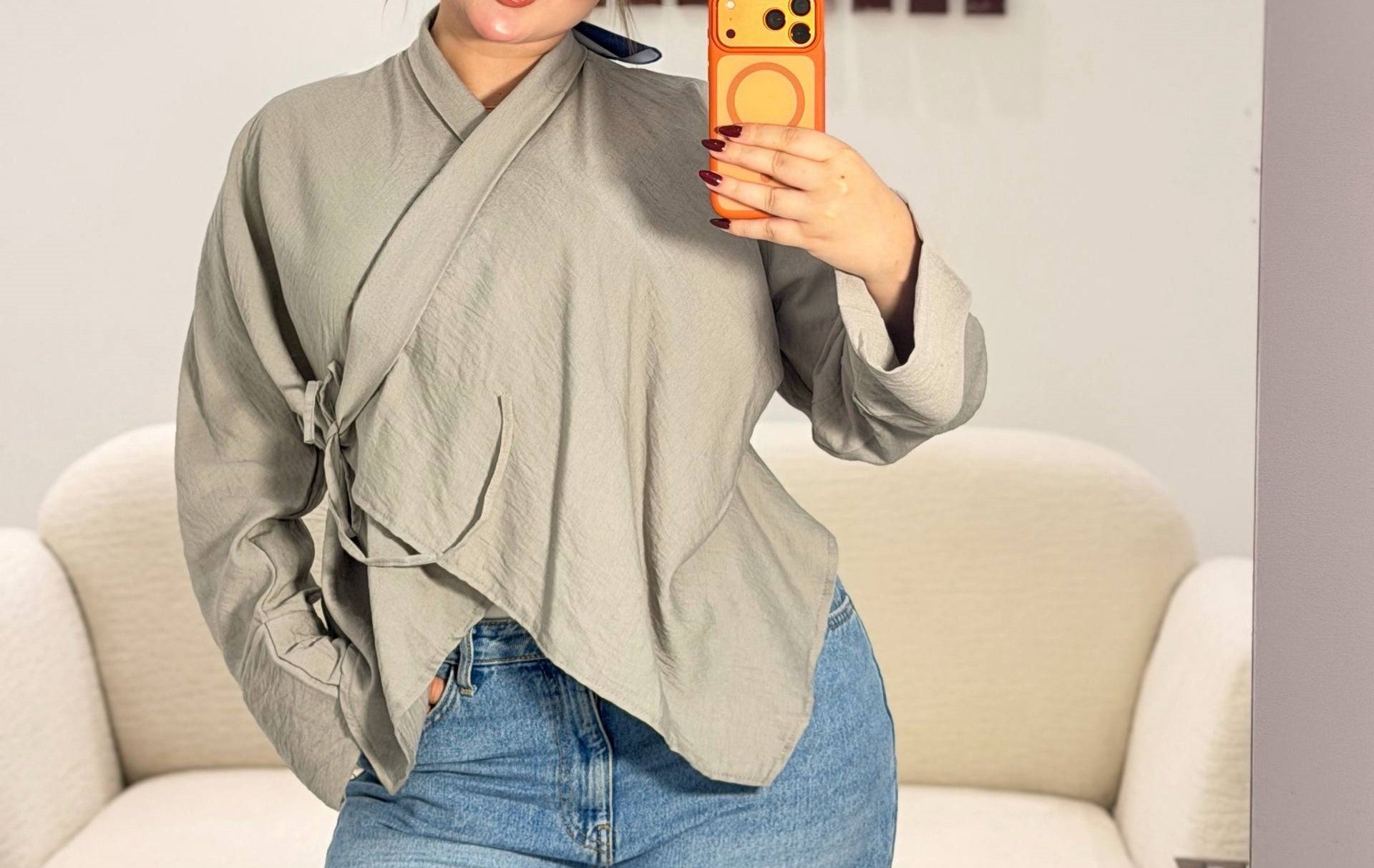 Cross linen Blouse