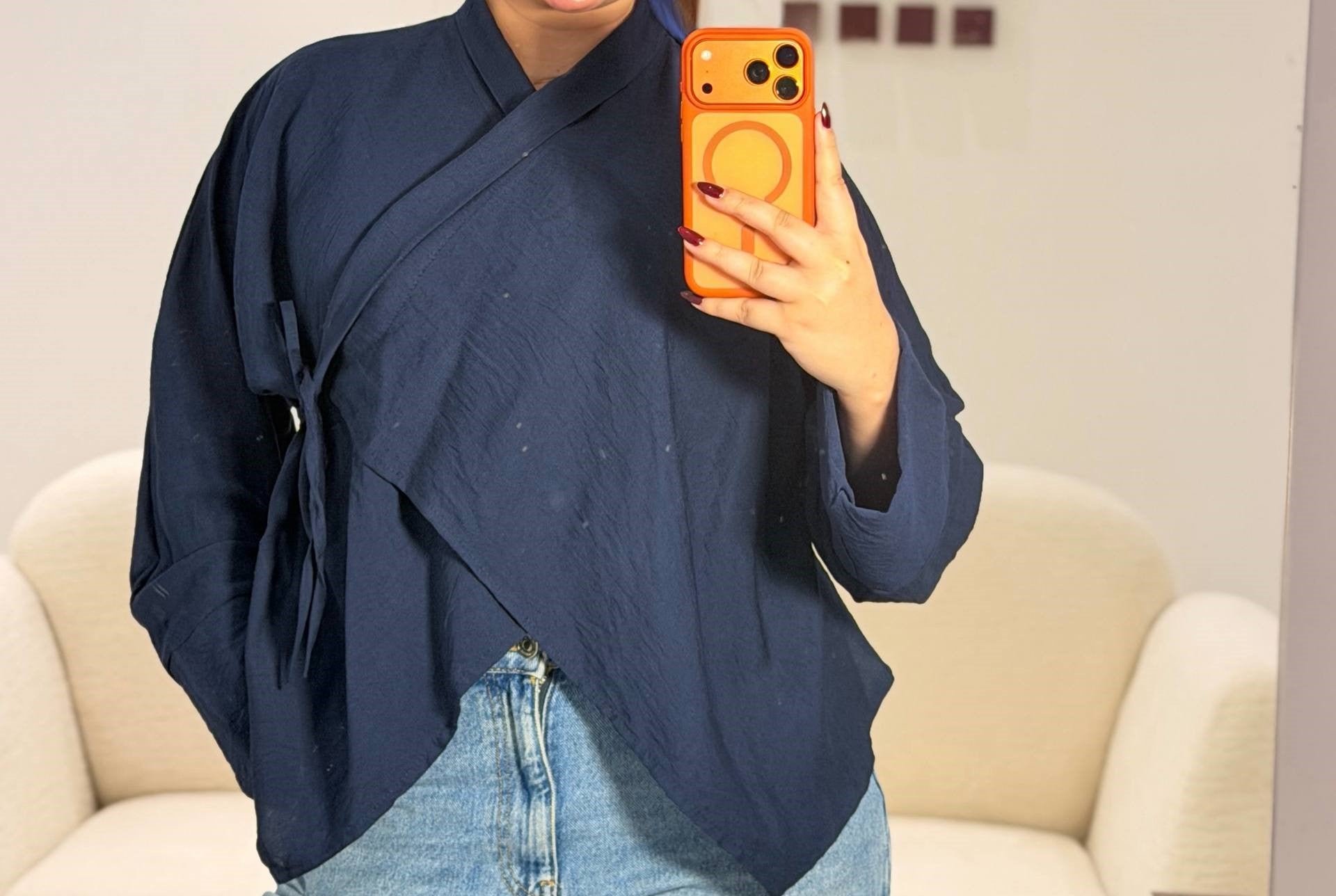 Cross linen Blouse