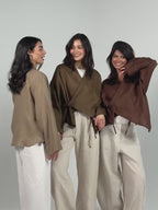 Cross linen Blouse